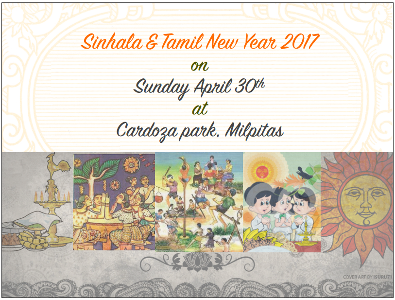 Save the date….. Sinhala and Tamil New Year 2017 – Sunday April 30th